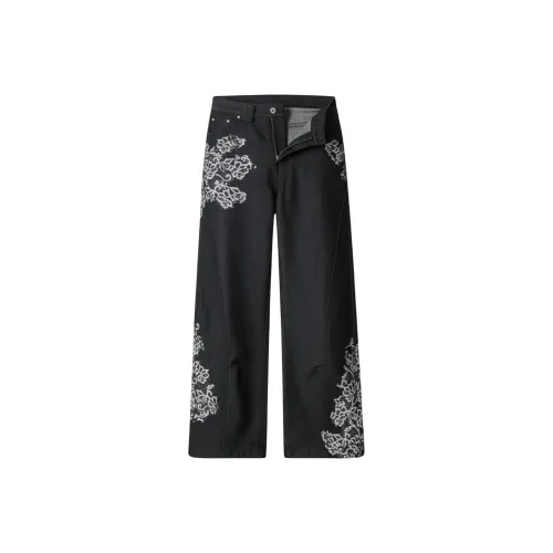 MAISON VINSON Черные Унисекс Джинсы