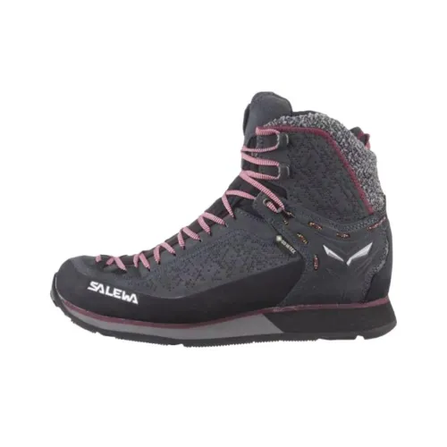 SALEWA Водонепроницаемый Устойчивый к истиранию Амортизация Crew Outdoor Женские Черный Ярко-коричневый