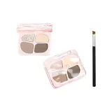 02# Розовый Сказка 4 цвета Палетка для теней + Щетка 1 шт