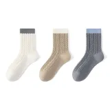 Овсяной+Белый+Светло-Серый[Шерсть Тепло/Безшовный крой Кончик носка]