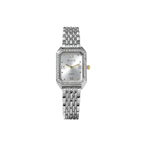 AIVN Кварцевый механизм сплав ремешок женские часы серебристый циферблат