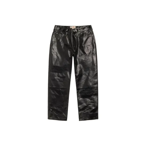 Stussy Fw25 New Classic Брюки Кожаные Брюки Унисекс