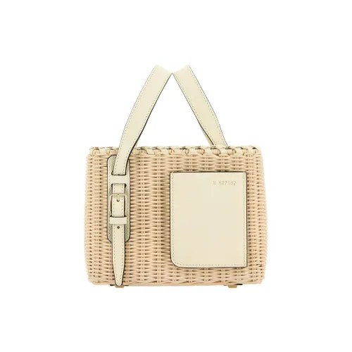 Valextra Ivy Wicker Bag Unisex Beige