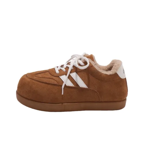 NOVESTASVK Детская повседневная обувь низкий топ коричневый с флисовой подкладкой унисекс