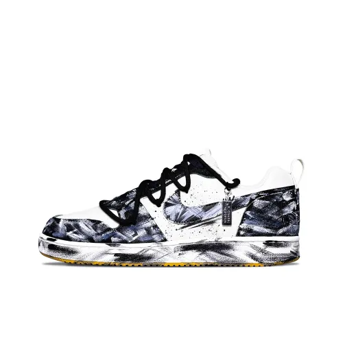 Nike Court Borough CHAOS Warrior Устойчивые к истиранию Низкие Кроссовки для скейтбординга Мужские Синие Белые