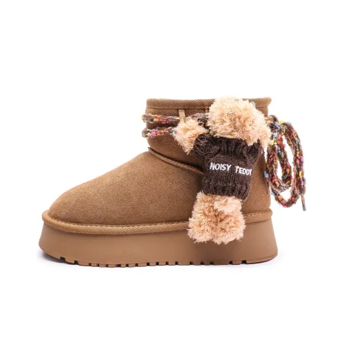 NOISY TEDDY Термические Увеличивающие Высоту Короткие MID Ботинки для снега Женские