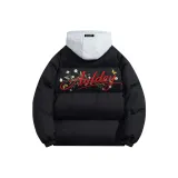 Чёрный Красный [Серый капюшон стиль для многослойной эстетики]