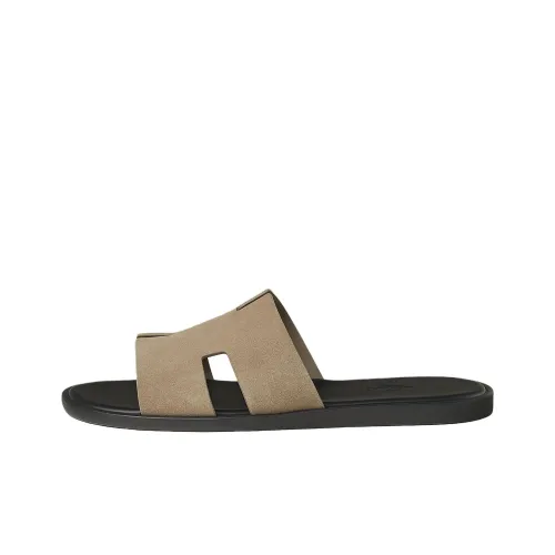 HERMES Izmir Шлепанцы Мужские Коричневые