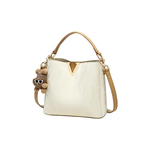 EBLAN Корова Кожа с Синтетической Кожей Сумка Стандартная Женская Экрю