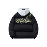 Чёрный с серым капюшоном