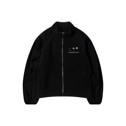 THE MUSEUM VISITOR Флис Раглан Полный ZIP UP Бархат Feel Пальто Унисекс