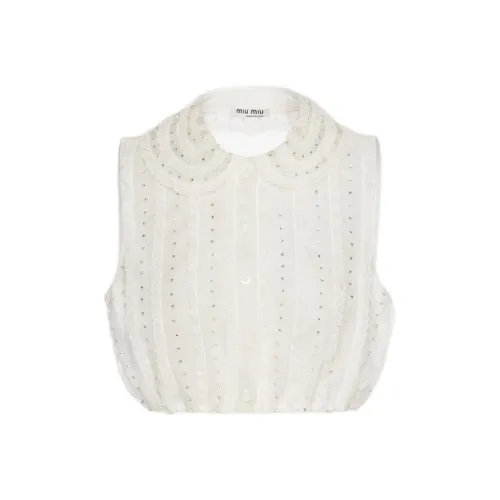 MIU MIU Белый Женский Короткий Топ