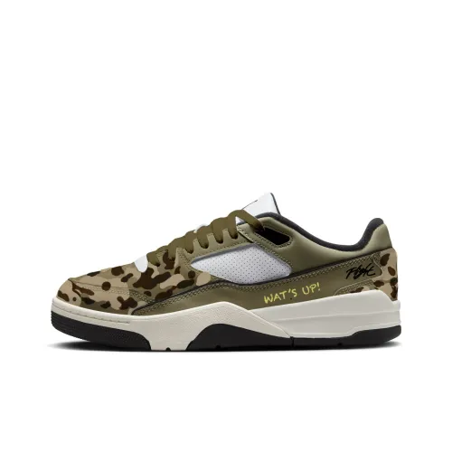 Jordan Flight Court Jungle Signal Устойчивый к истиранию Низкий Топ Винтажные Баскетбольные Кроссовки Унисекс