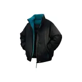 Чёрный Зелёный [Термический хлопковый пуховик]