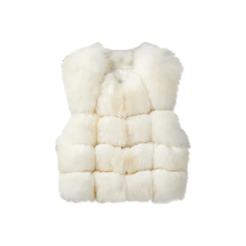 TSKIU Экрю Женские жилеты