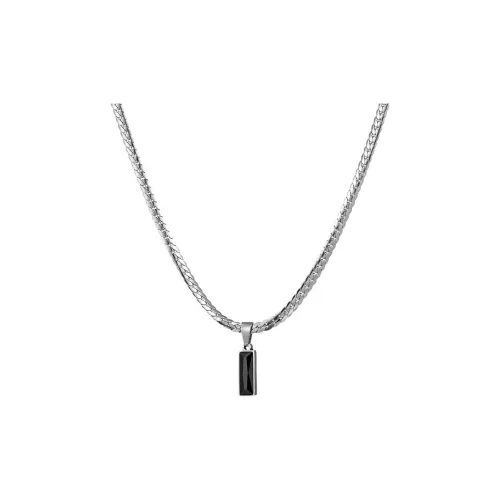 QINGYAZHUBAO Титановые стальные ожерелья для мужчин