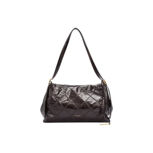 GUTIANXI Сумка через плечо из коровьей кожи среднего размера женская кофейного цвета