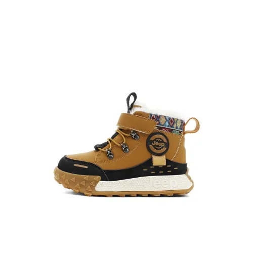 Jeep Anti KICK и Дышащий MID Топ Сноубутсы Черно-коричневый Детский