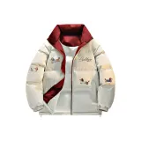 Бежевый Абрикос - Одиночный пуховик [Воротник-стойка, городской, минималистский]