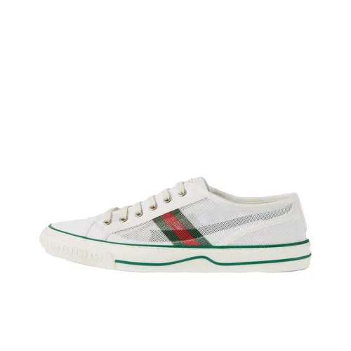 GUCCI Tennis 1977 Низкий Топ Стильный Скейтбординг Мужской Белый Зеленый