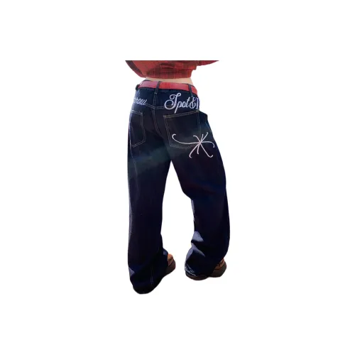 POSIYING Винтажные синие унисекс джинсы