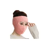 3D плюшевый флис 3-в-1 маски для лица розовые: 1 упаковка