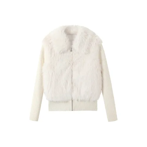 FLIM Белый Женские Бархатные Куртки