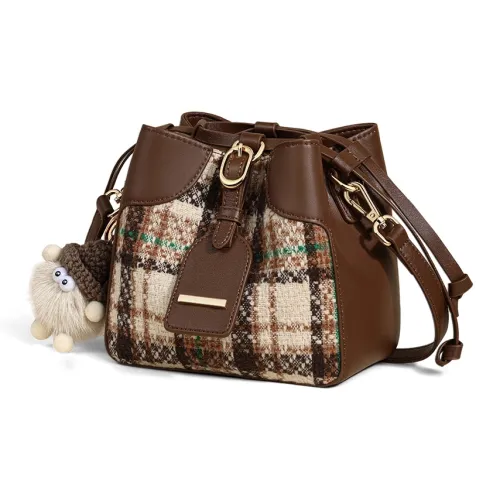 Crtnzo Kroez Сумка через плечо из ткани стандартная женская кофейного цвета