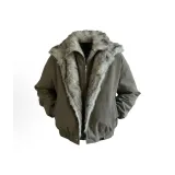 Серый пуховик "Волчий король"