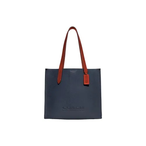 COACH Relay Коровья кожа Сумка через плечо Большая Мужская Деним