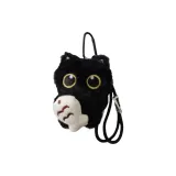 [Держащая Рыбку] Маленький Черный Кот - Черный Шнурок