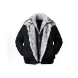 Чёрный Волчий Король (Пуховая куртка)