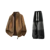 Карамель + Черный Джинсы с флисовой подкладкой