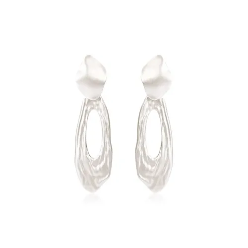 OINICIO Серьги из меди с покрытием из белого золота женские