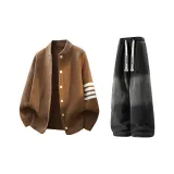 Карамель + Черный Джинсы с флисовой подкладкой