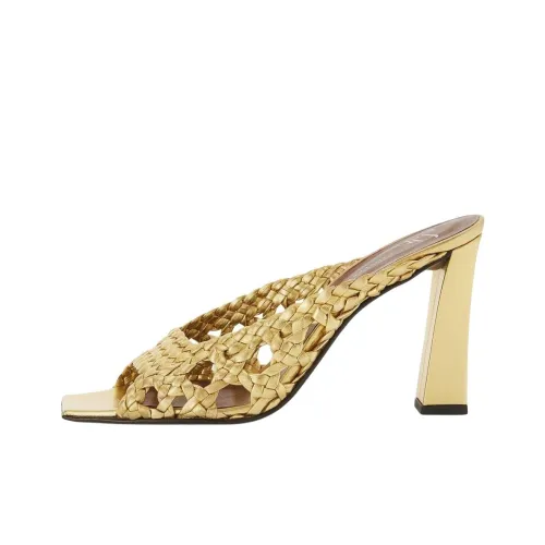 GIUSEPPE ZANOTTI GZ Шлепанцы 9 см Женские Золотые