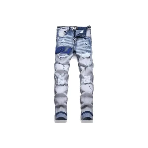 OKPI Blue Unisex Jeans OKPI Синий Унисекс Джинсы