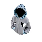 Серый с флисовой подкладкой, вышивка