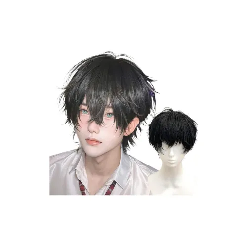 BEIQING Короткая Волосистая Микро Strand Покрытие Мужская Перука