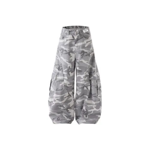 W7H1 Снежный камуфляж Унисекс Повседневные брюки