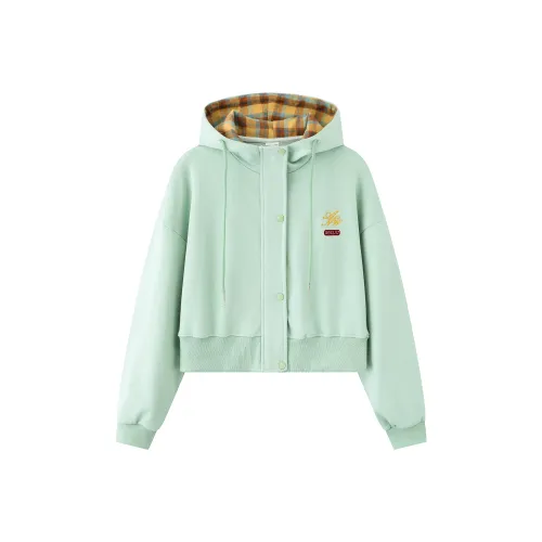 HOKLV Светло-зеленый Женский Свитшот