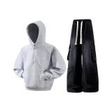 Серый свитшот + черные штаны