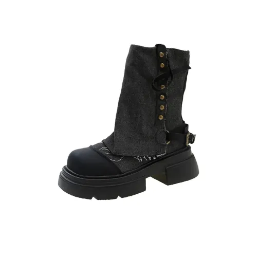 DANGLIANG Британский стиль ориентированный на дизайн нишевый Vintage Fashion универсальный повседневные ботильоны 6 см