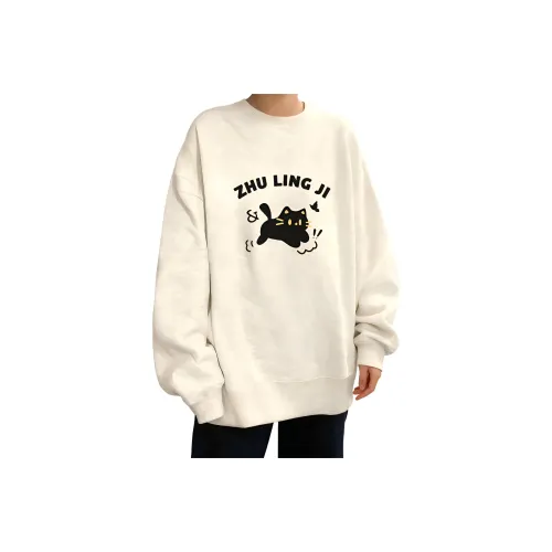 ZHULINGJI Белый Серый Унисекс Свитшоты