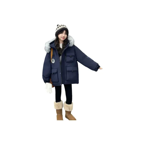 T.MOO Темно-синий школьный возраст пуховики