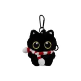 [Красный Белый Шарф] Маленький Черный Кот - Черный Шнурок