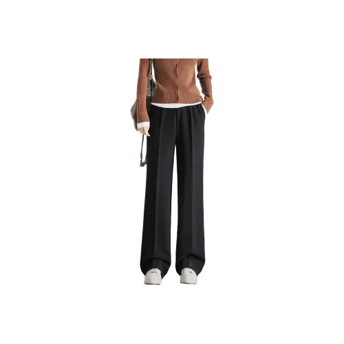 SMEN Осенние и зимние широкие брюки женские черные