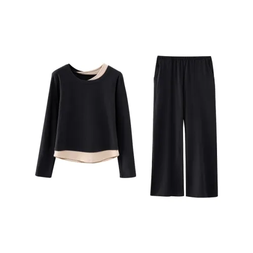 XIPOPIN Осенне-зимняя пижама и домашняя одежда женский темно-серый