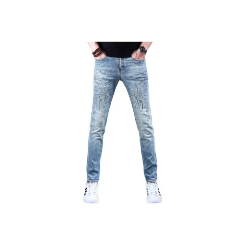 JIKENDI Blue Men's Jeans JIKENDI Синий Мужские Джинсы