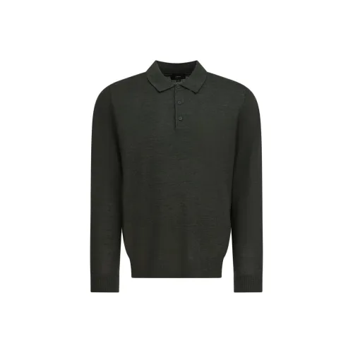 VINCE Серый Зеленый Мужская Рубашка Поло